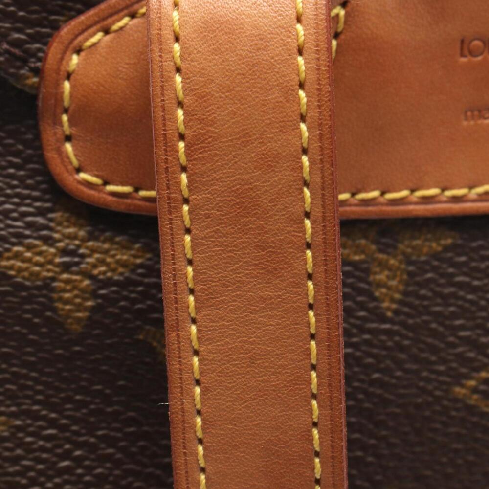 LOUIS VUITTON Authentic Brown Monogram Leather Backpack - Picture 6 of 12
